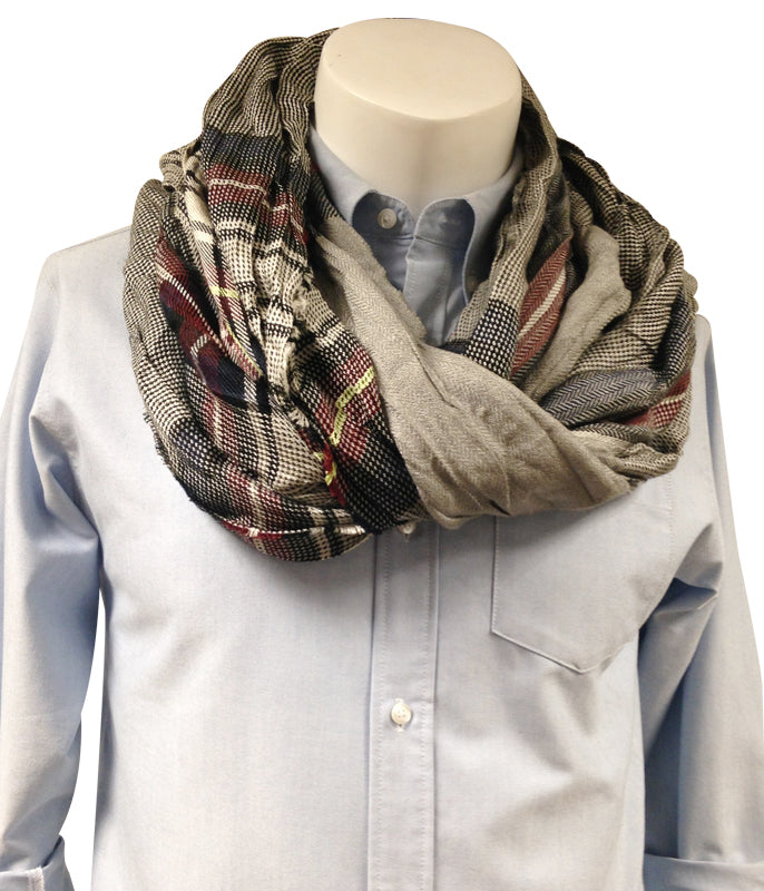 Men's Striped Wool Scarf