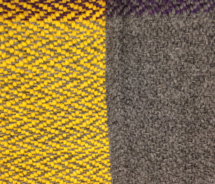 Men's Gray and Yellow Alpaca Infinity Scarf