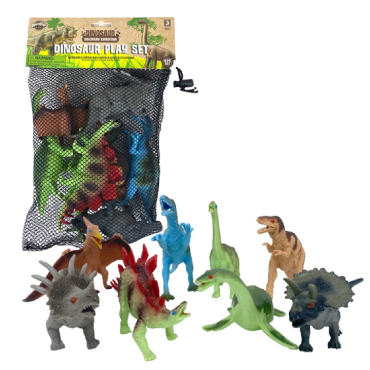 8 PC PVC Dinosaur Play Set