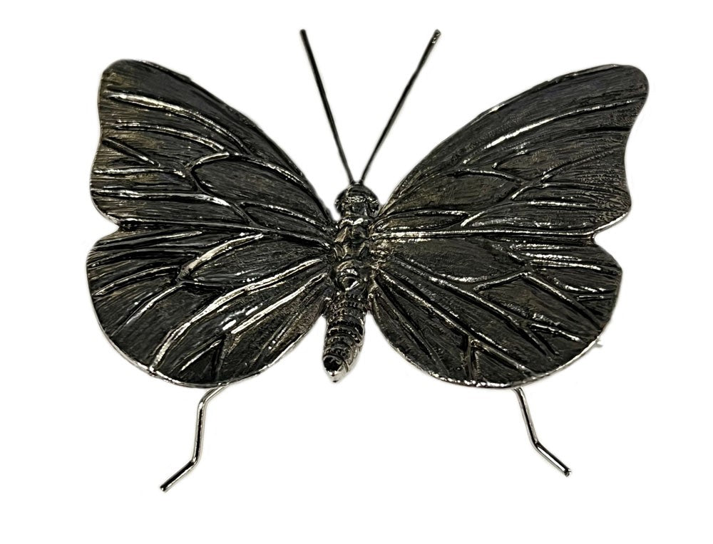 Antique Style Pewter Butterfly back