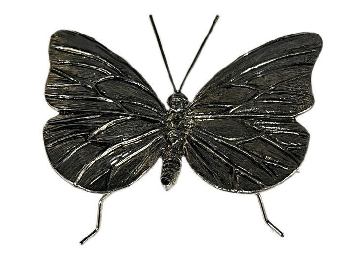 Antique Style Pewter Butterfly back