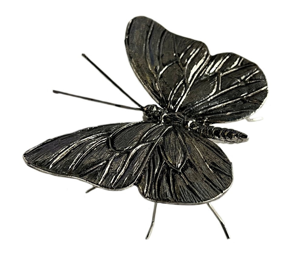 Antique Style Pewter Butterfly Side