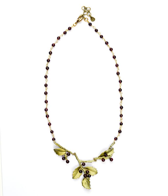 Holly Garnet Necklace by Michael Michaud