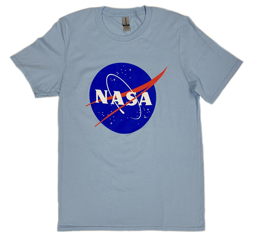 Adult Lt Blue NASA Meatball Logo T-Shirt