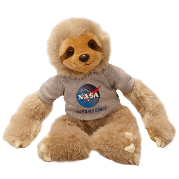 NASA I Need My Space Plush Three-Toed  15-inch Sloth Plush