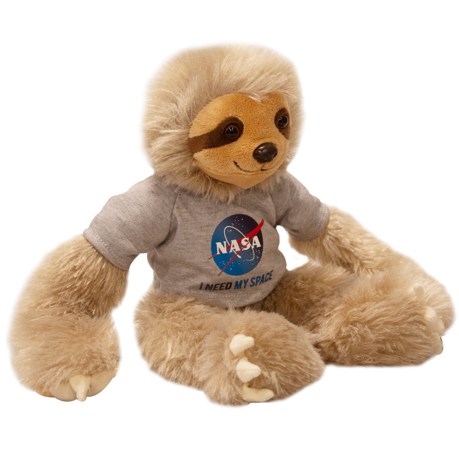 NASA I Need My Space Plush Three-Toed  15-inch Sloth Plush