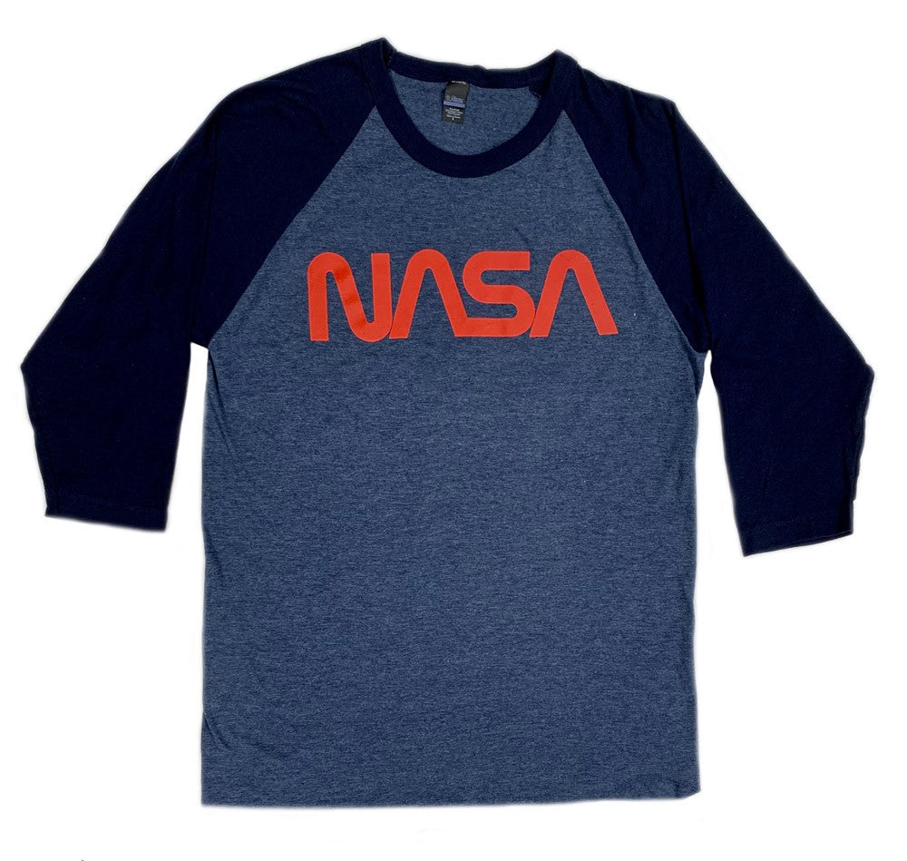Adult NASA Worm Logo Raglan T-Shirt