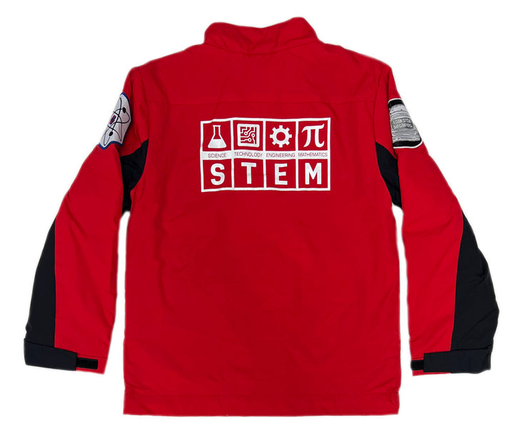 Youth Unisex Red STEM Jacket back