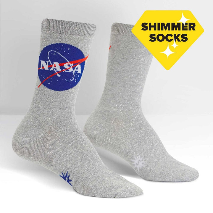 Ladies NASA ''Titanium'' Shimmer Socks