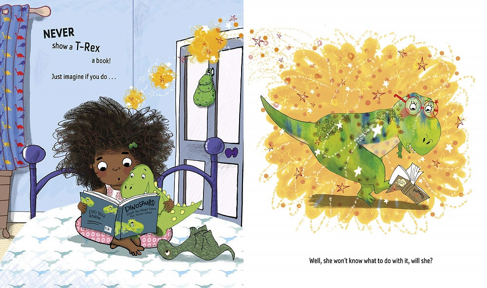 Never Show a T.rex a Book