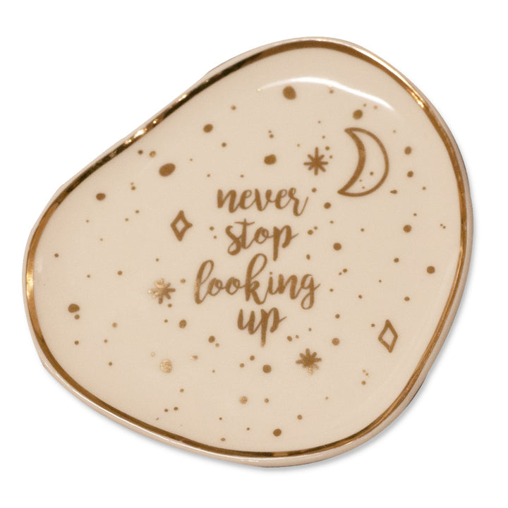 Never Stop Looking Up Ceramic Trinket Dish
