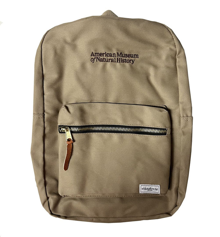 AMNH Khaki Canvas Backpack