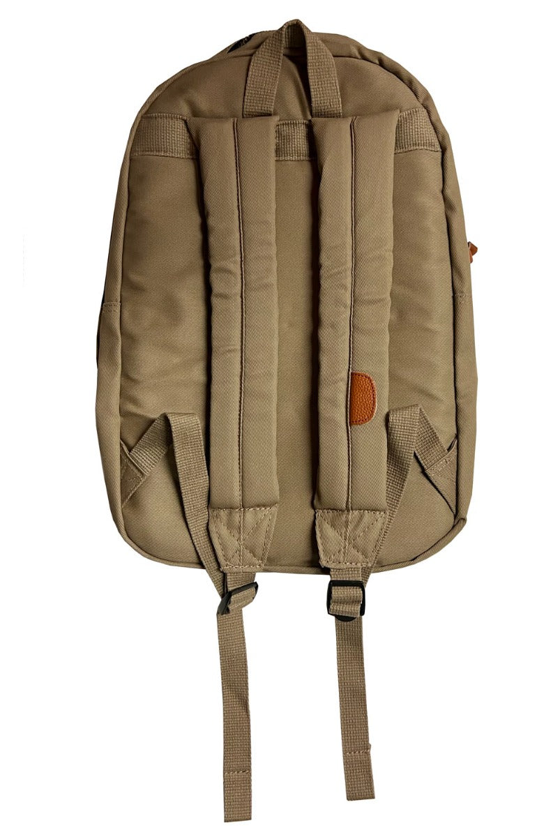 AMNH Khaki Canvas Backpack Reverse