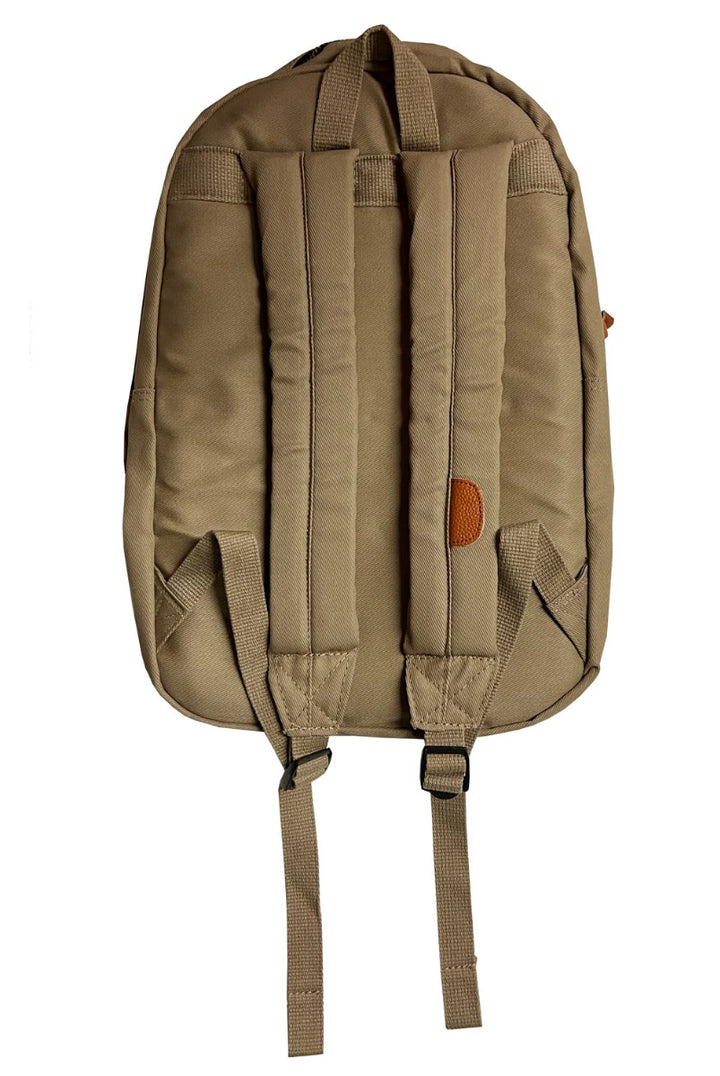 AMNH Khaki Canvas Backpack Reverse