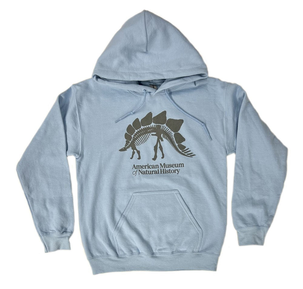 Unisex Blue Fleece Stegosaurus Hoodie