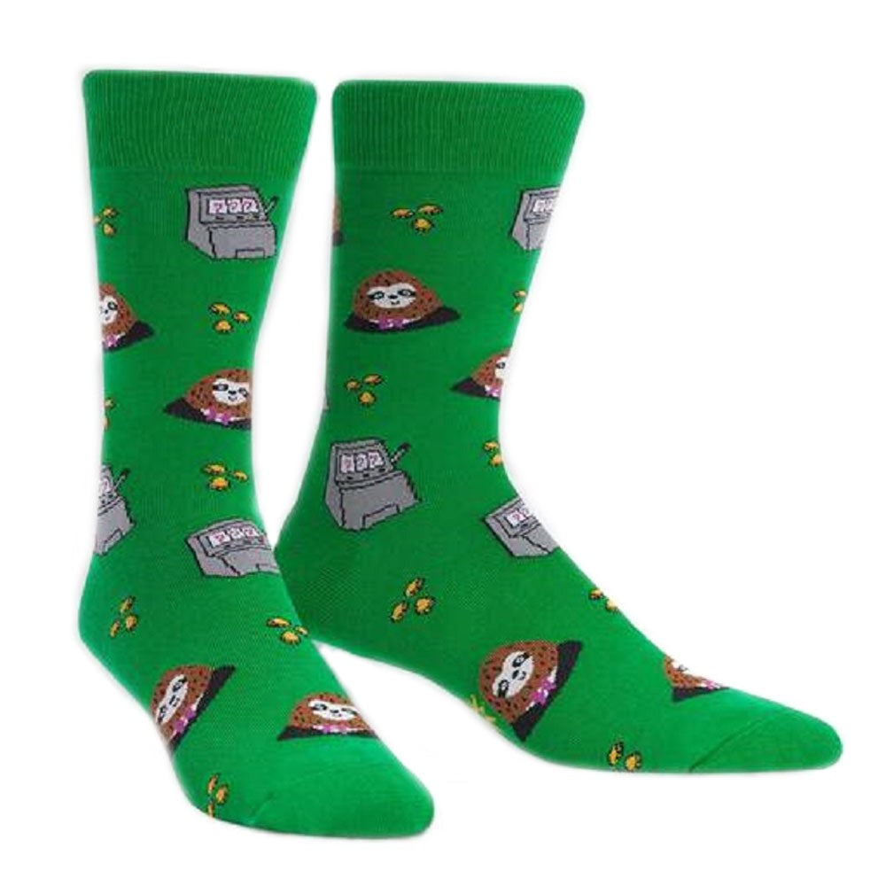 Adult Sloth Slot Machine Crew Socks