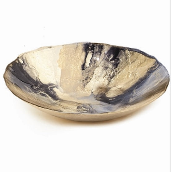 Nuit d'Or Large Hand Crafted Glass Bowl