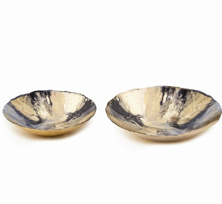 Nuit d'Or Large Hand Crafted Glass Bowl