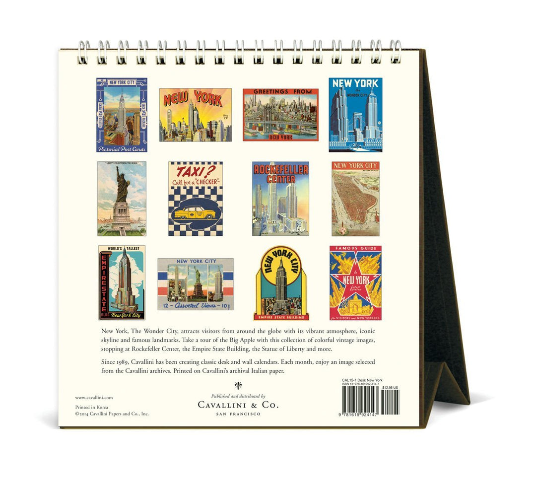 Cavallini Papers 2015 New York Desk Calendar