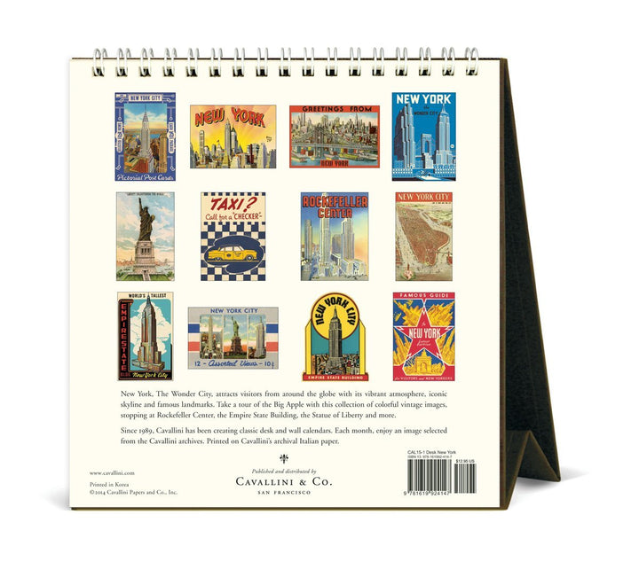 Cavallini Papers 2015 New York Desk Calendar