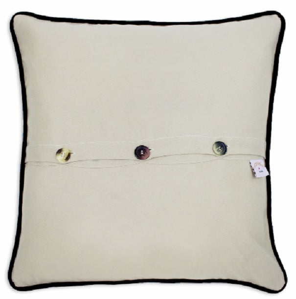 New York City Hand Embroidered Pillow