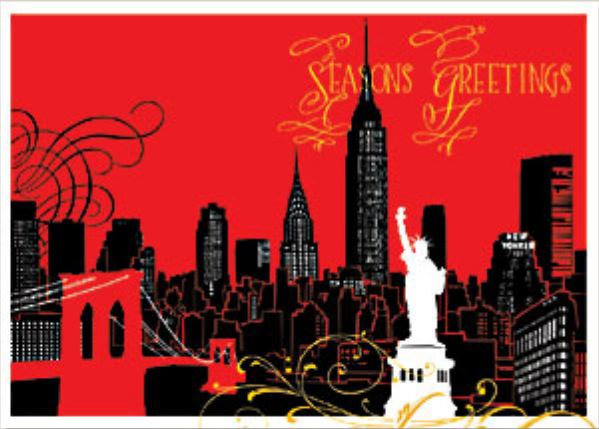 Seasons Greetings NY Skyline Cards