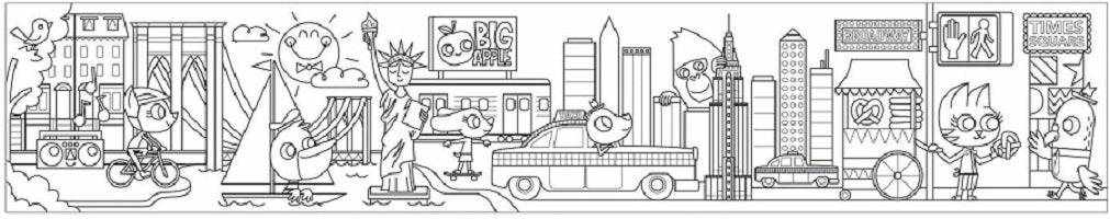 New York City Coloring Roll