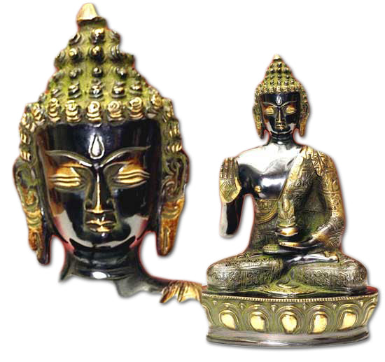Brass Seated Buddha Statue - Amoghasiddhi