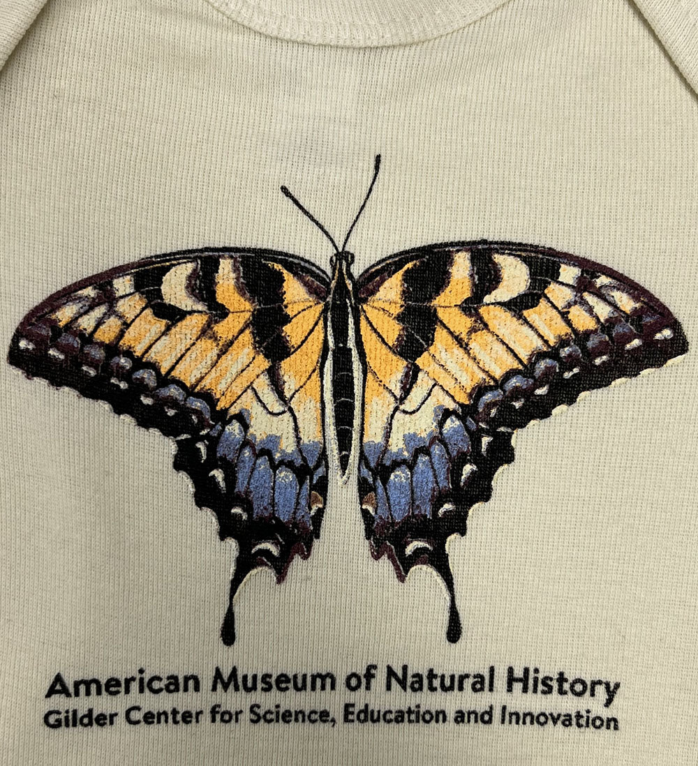 Infant AMNH Gilder Center Butterfly Onesie closeup