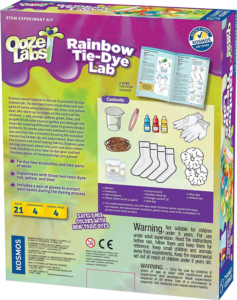 Ooze Labs Rainbow Tie-Dye Lab Box Back