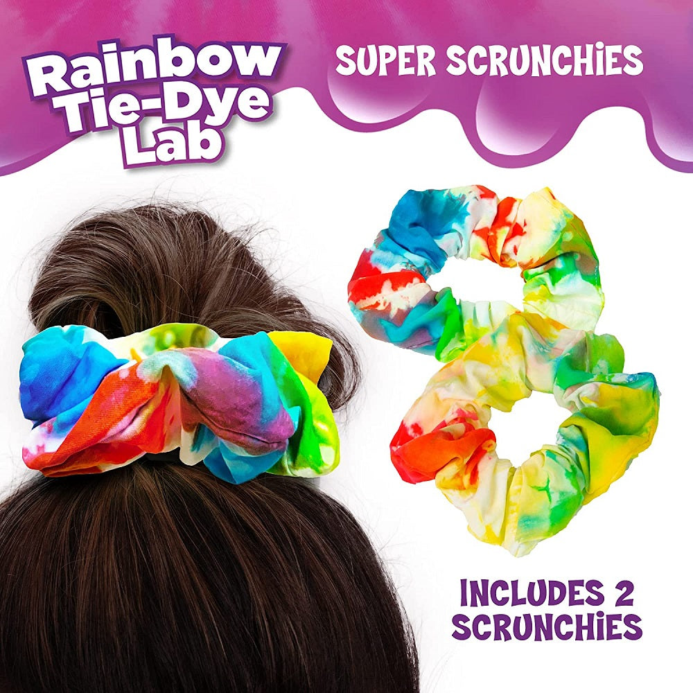 Ooze Labs Rainbow Tie-Dye Lab Scrunchies