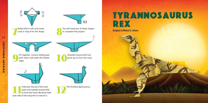 Origami Dinosaurs Book and Kit