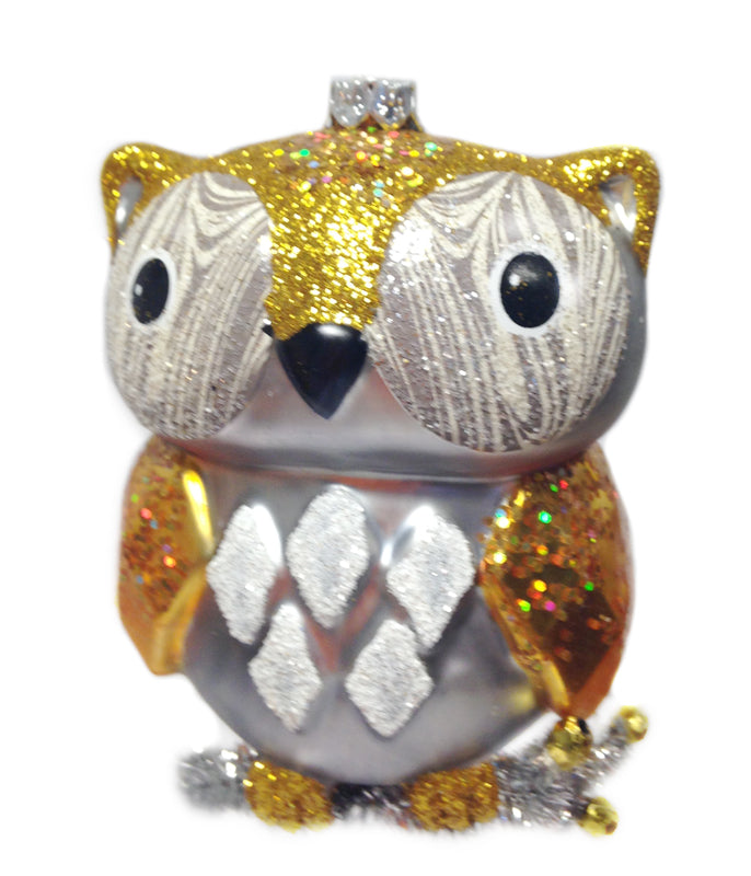 Owl Glass Ornament