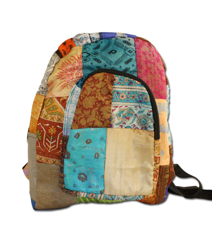 Silk Patchwork Backpack