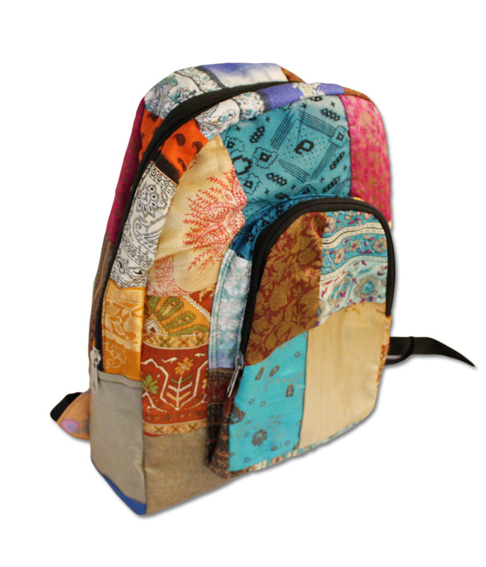 Silk Patchwork Backpack