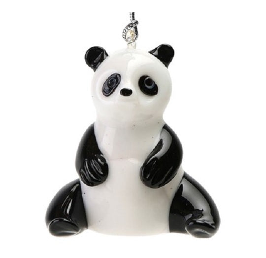 Glass Panda Ornament