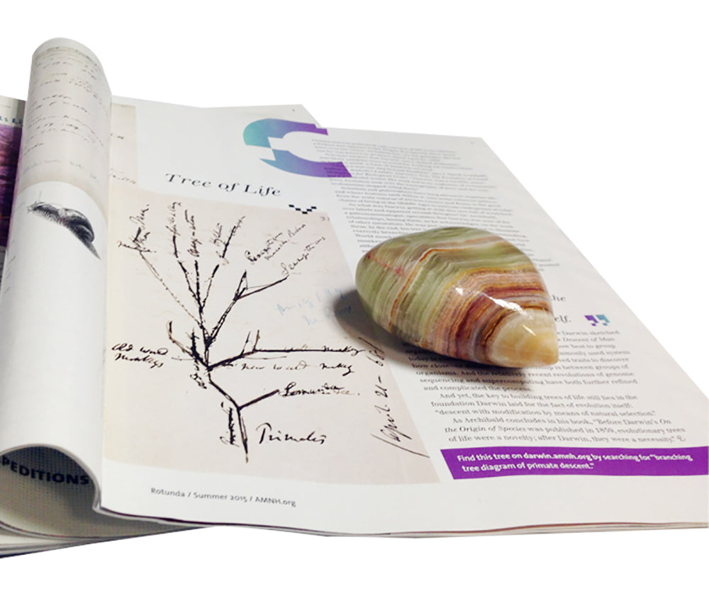 Banded Onyx Heart Paperweight