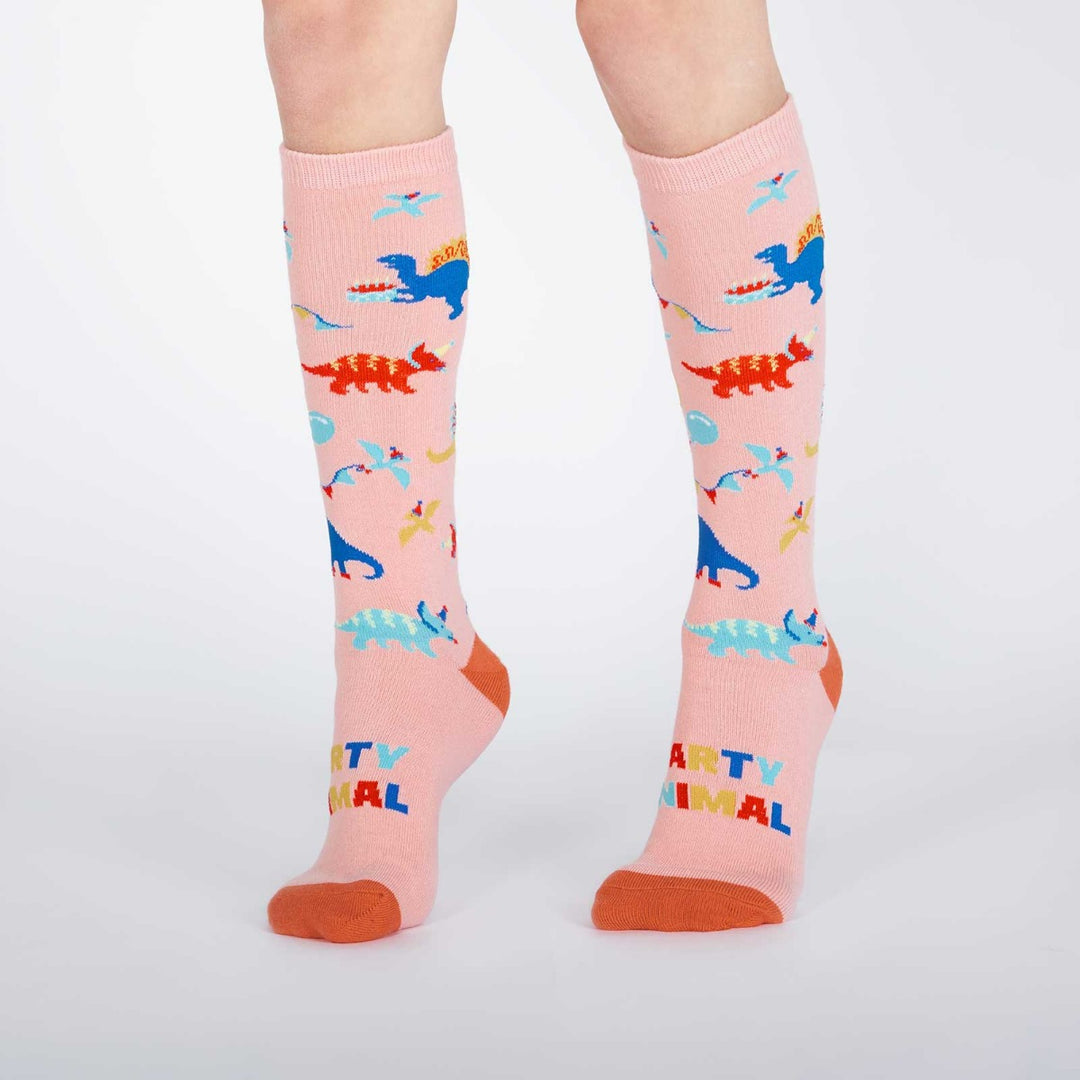Girls Party Animal Knee High Socks