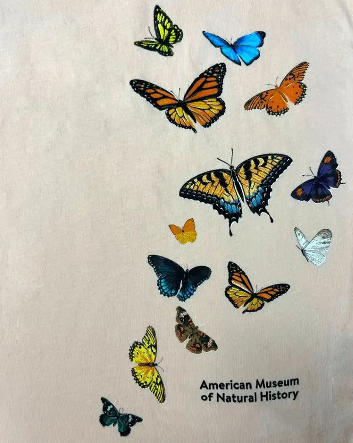 Youth Peach AMNH Butterflies T-Shirt
