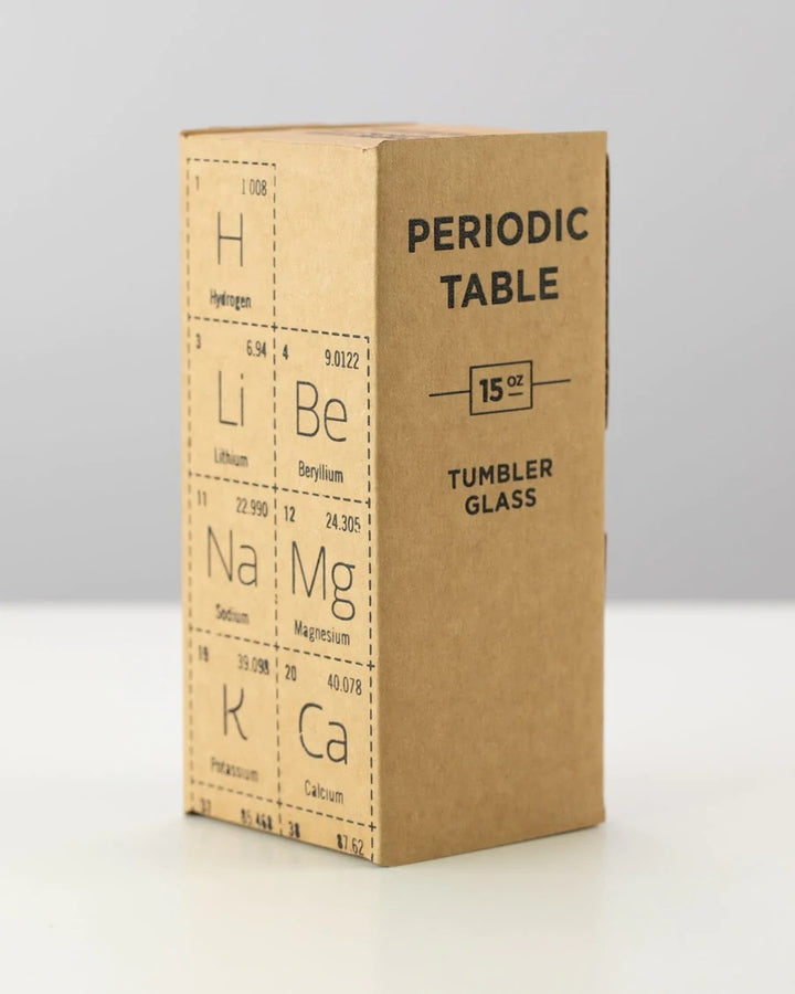 Periodic Table Glass Tumbler Box