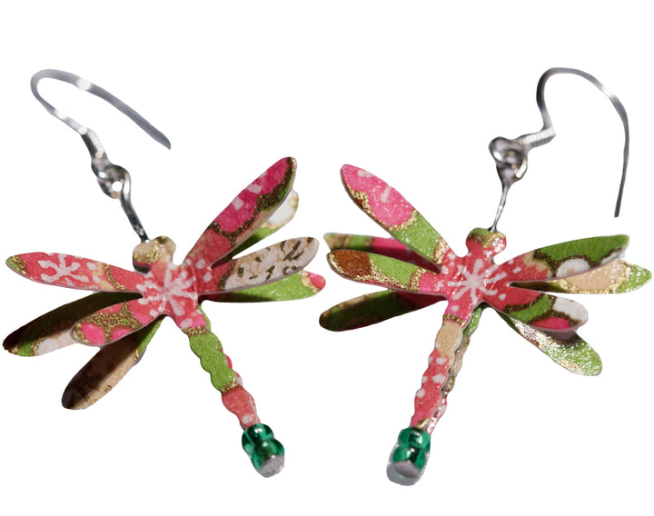 Dragonfly Washi Paper Earrings
