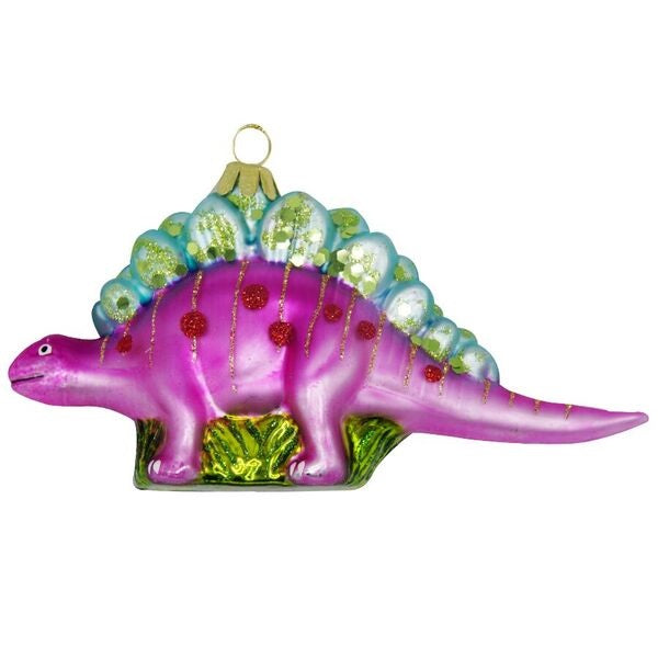 Bright Colored Glass Dinosaur Ornaments