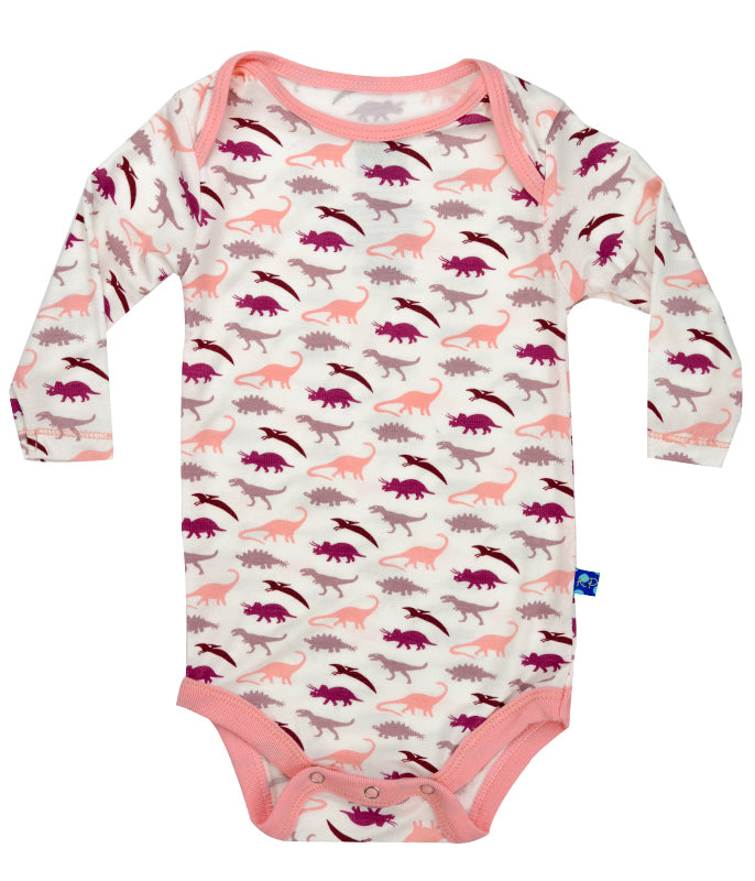 Girls Long Sleeve Dino Onesie