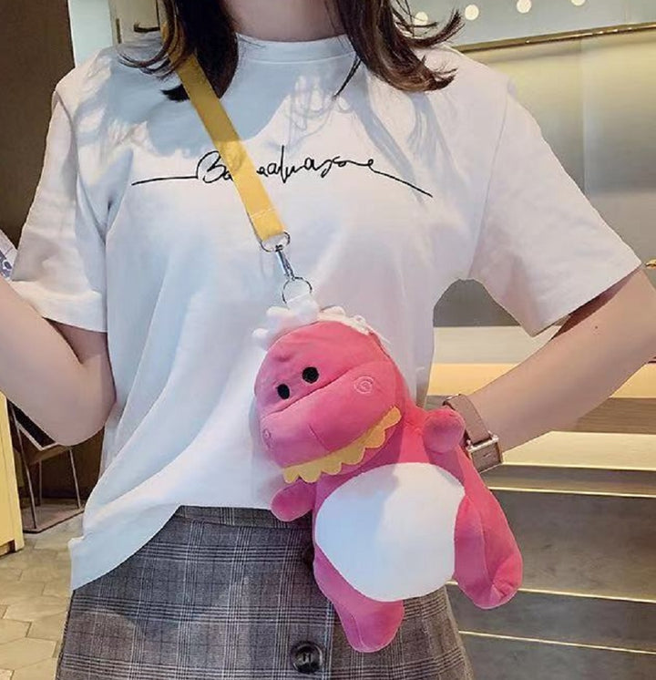 Plush Dinosaur Sling Bag