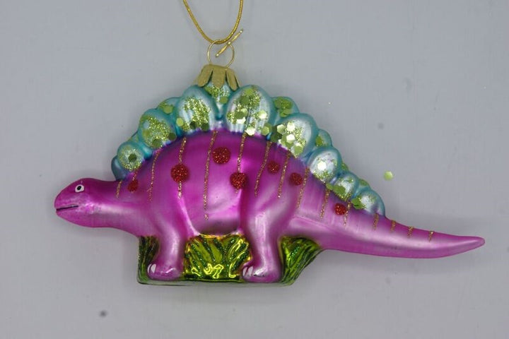 Bright Colored Glass Dinosaur Ornaments