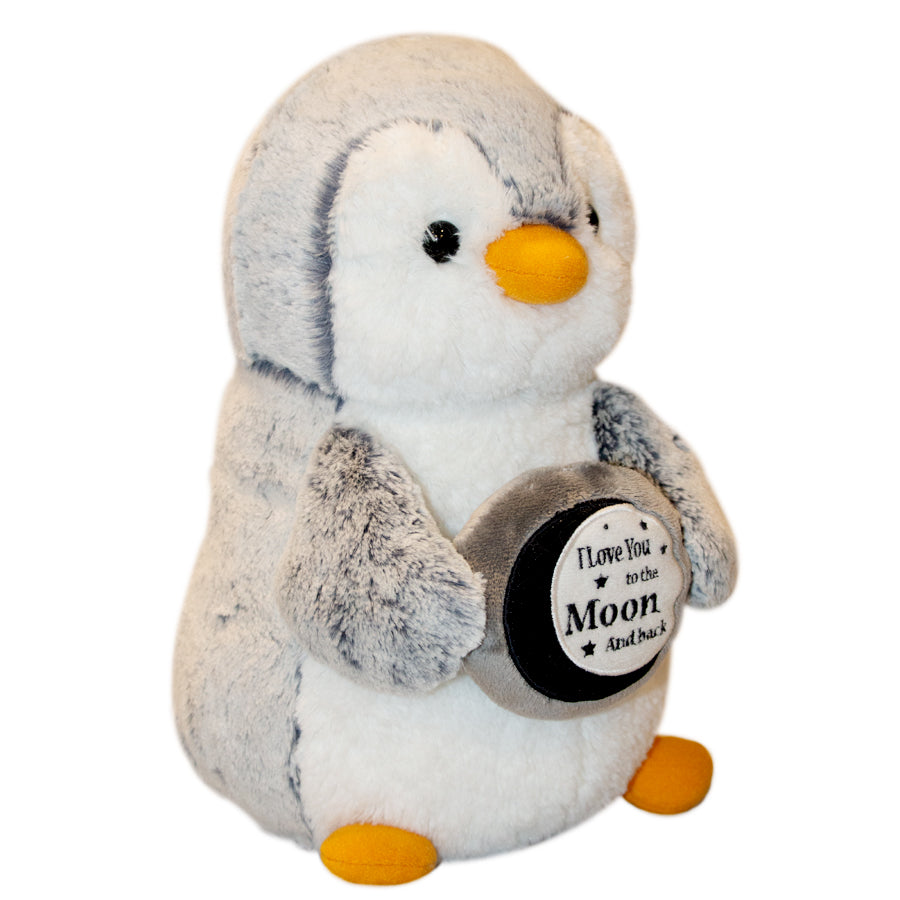 I Love You to the Moon Plush Penguin