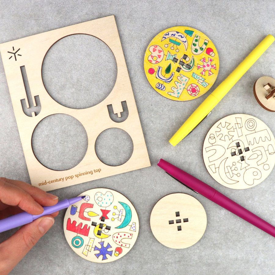 Mid-Century Pop Large Spinning Top Kit