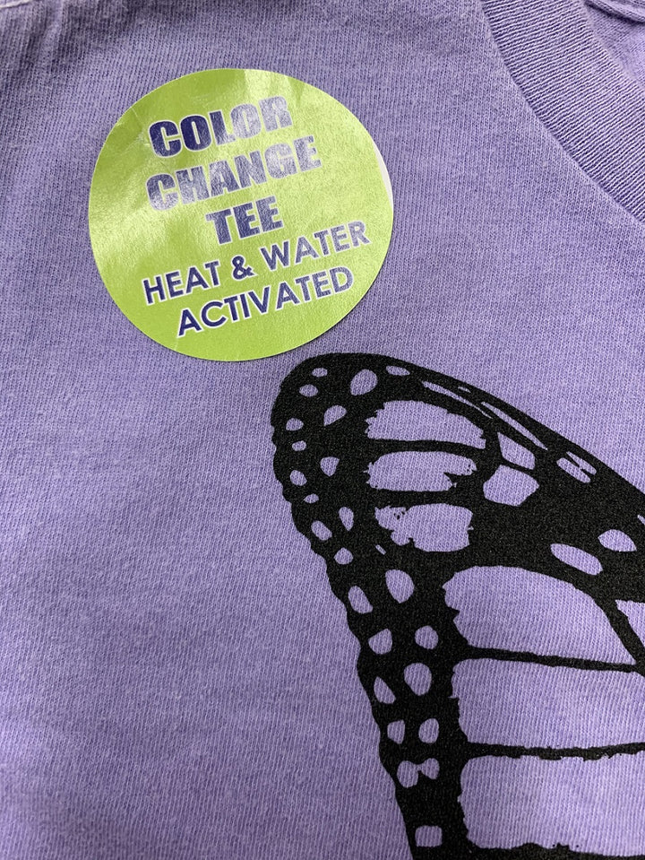 Girls Purple to Pink Color-Changing Butterfly T-Shirt