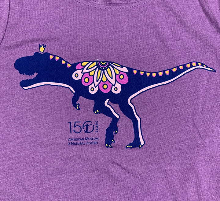 Girls Purple T.Rex Princess T-Shirt