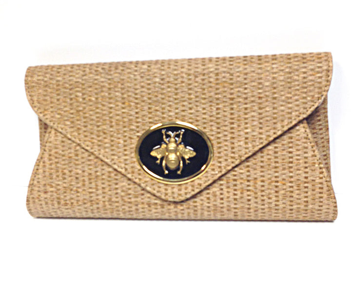 Queen Bee Straw Clutch